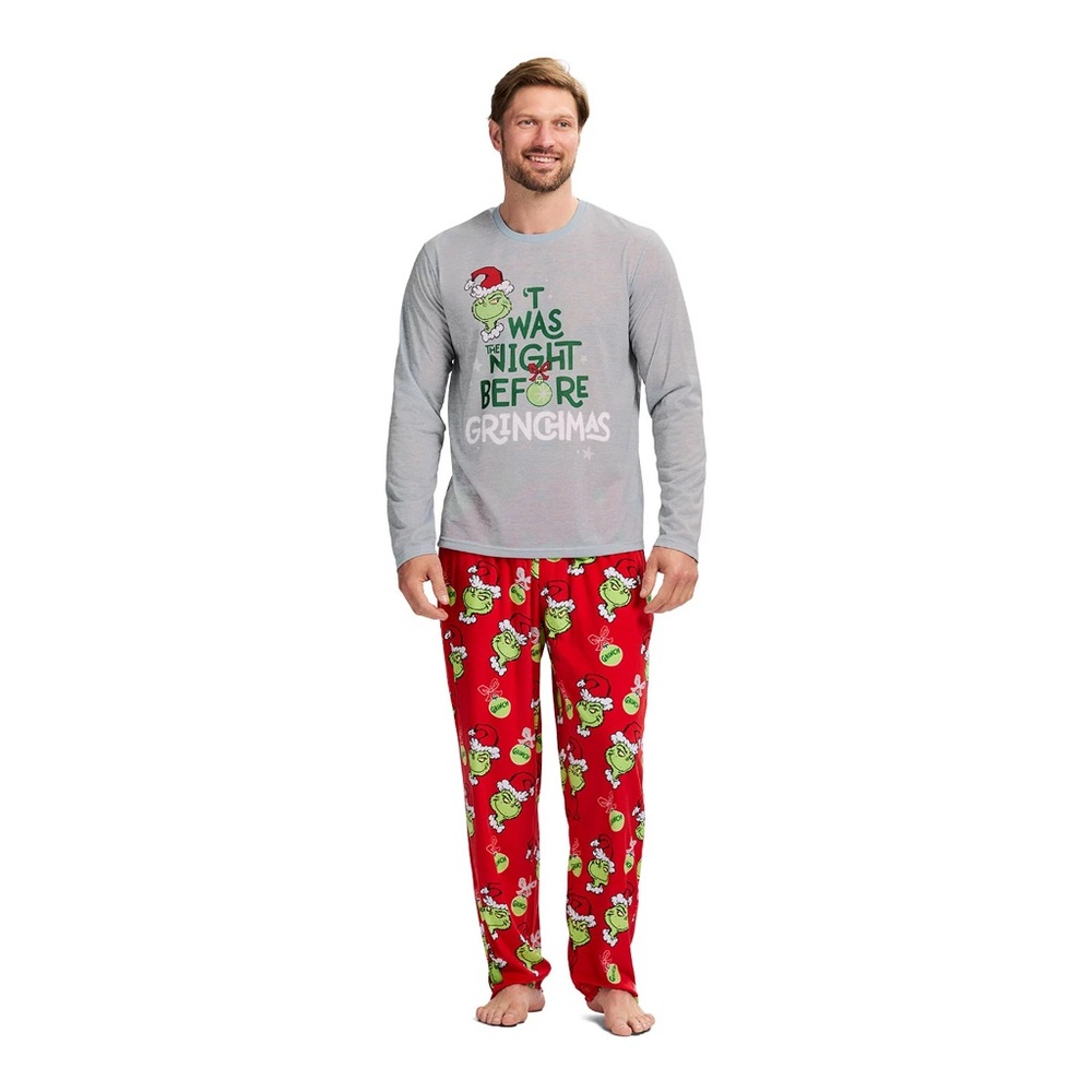 NWT Grinch Family Sleep Men's 2-Piece Pajama Set